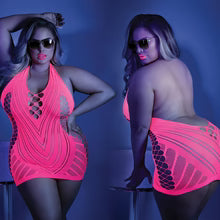 Amour Luxe – Stretch Fishnet Halter Dress